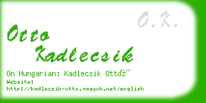 otto kadlecsik business card